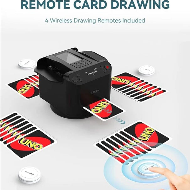 2-in-1 Automatic Card Shuffler & Dealer-Includes 4 CardDrawing Remotes  Game Night Gadget